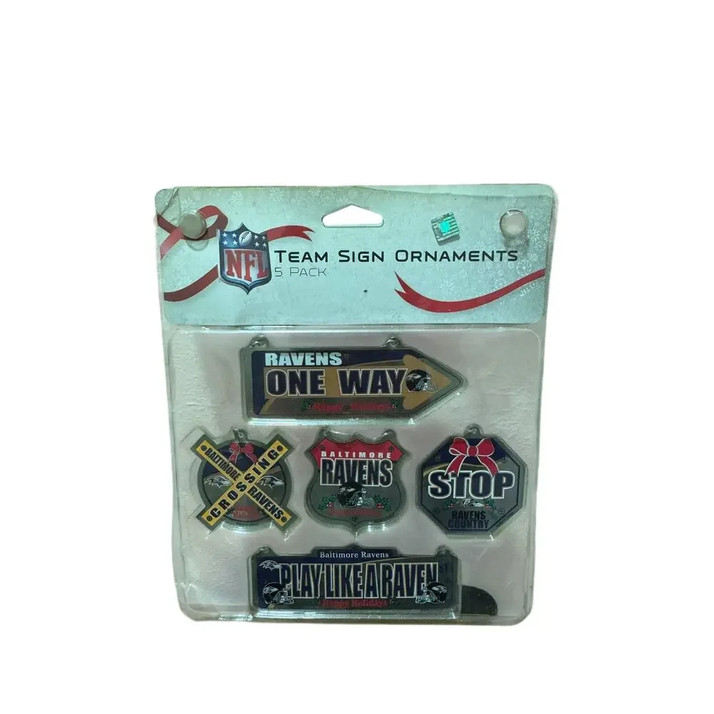 Forever Collectibles NFL Baltimore Ravens Signs Ornaments
